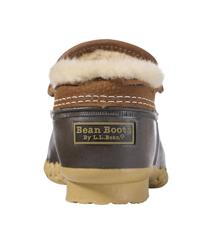 L.L.Bean Men's Bean Boots, Shearling-Lined Rubber Mocs Allspice/Bean Boot Brown/Gum