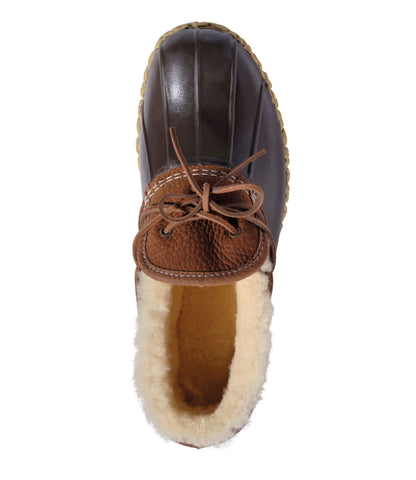 L.L.Bean Men's Bean Boots, Shearling-Lined Rubber Mocs Allspice/Bean Boot Brown/Gum