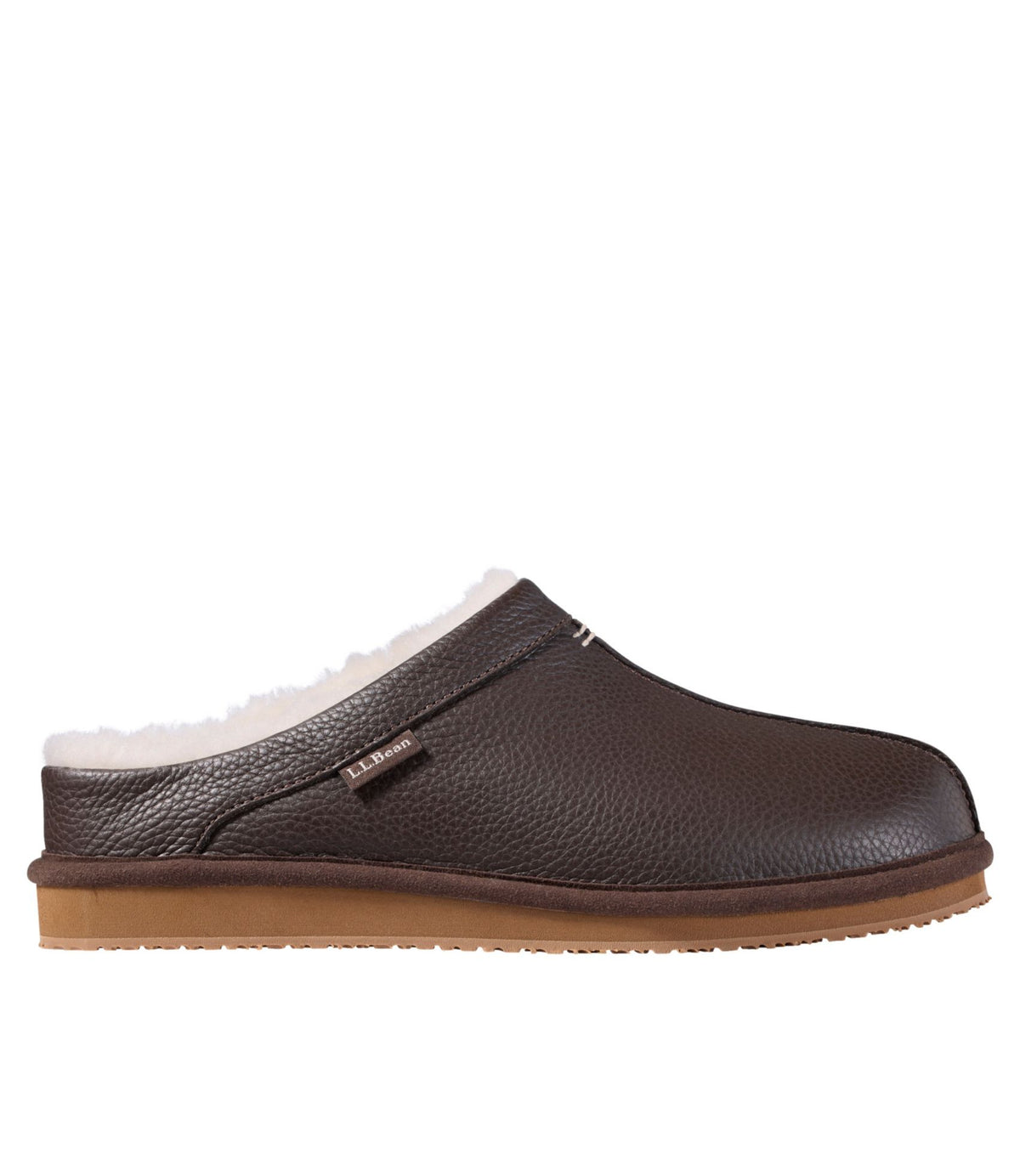 L.L.Bean Men's Wicked Good Scuffs, Leather Deep Brown