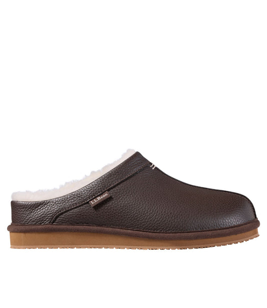 L.L.Bean Men's Wicked Good Scuffs, Leather Deep Brown