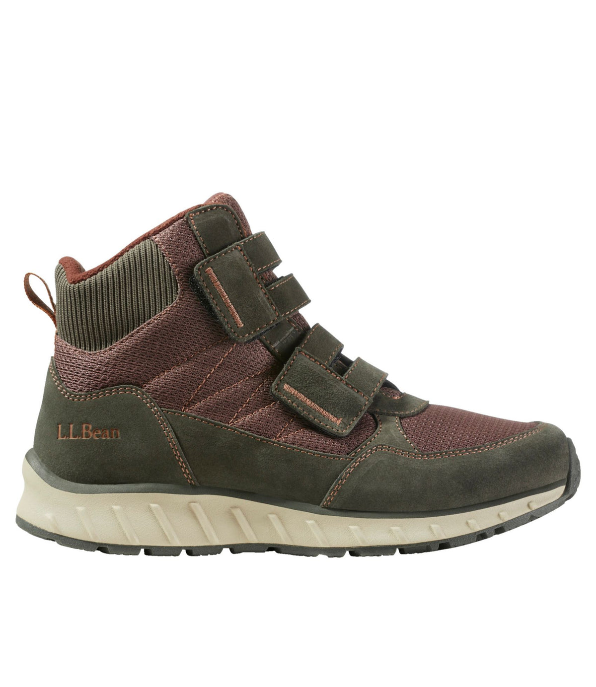 L.L.Bean Men's Snow Sneaker 5 Boots, Hook-and-Loop Loden/Dark Earth