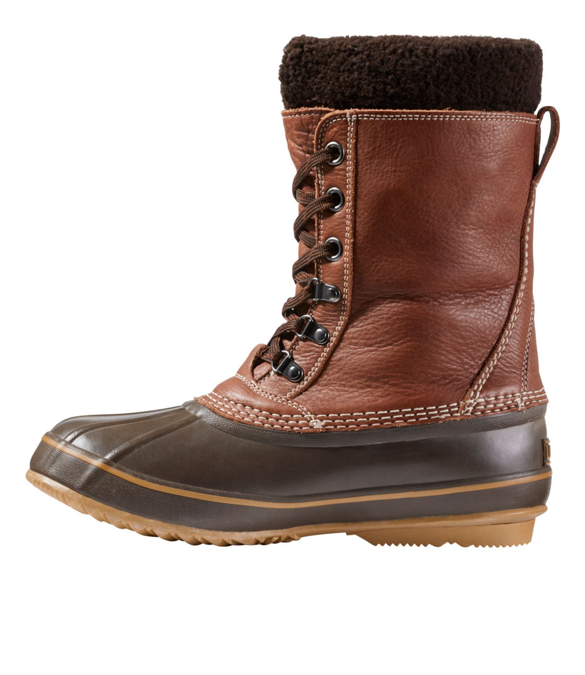 L.L.Bean Men's L.L.Bean Snow Boots with Tumbled Leather Maple
