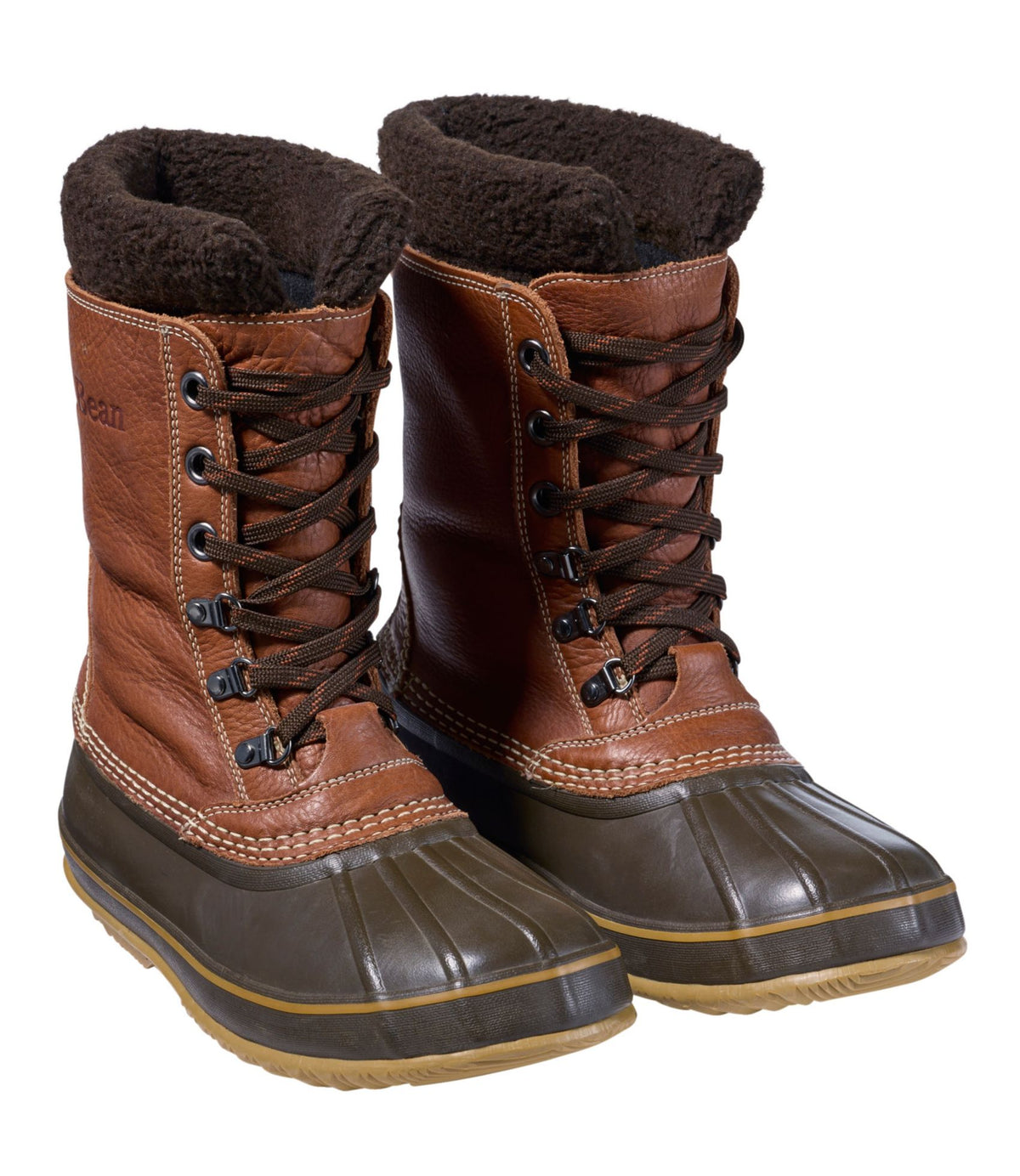 L.L.Bean Men's L.L.Bean Snow Boots with Tumbled Leather Maple