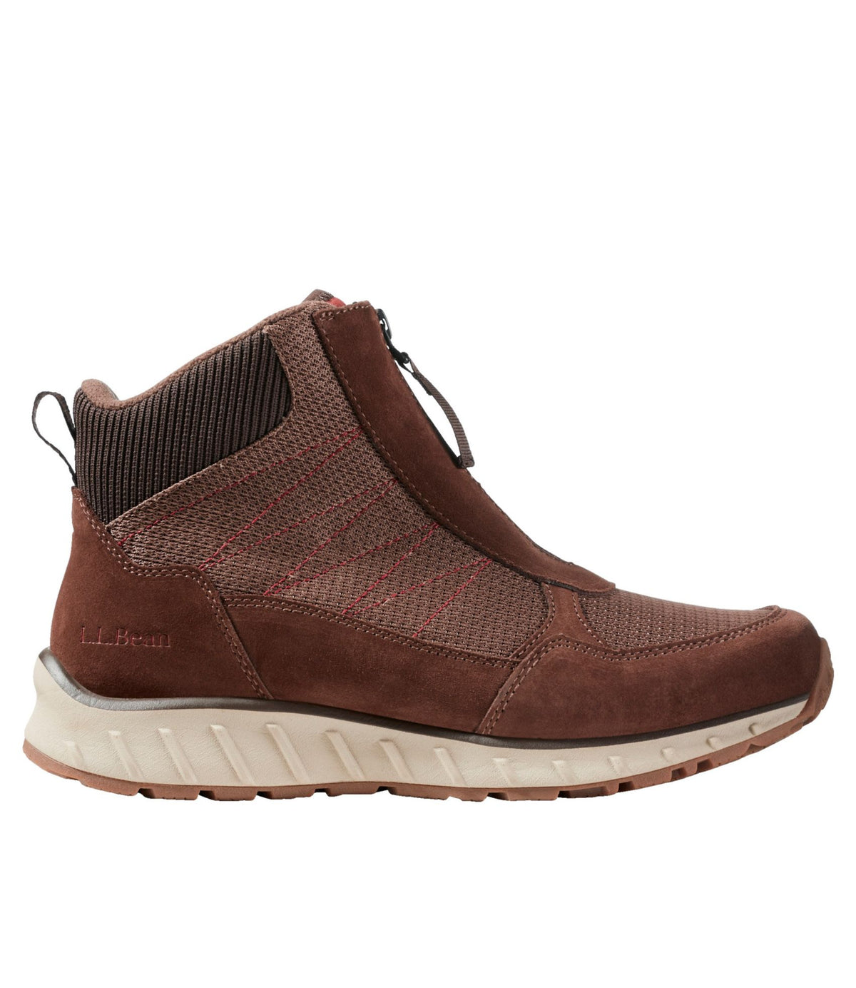 L.L.Bean Men's Snow Sneaker 5 Insulated Boots, Zip-Front Dark Earth/Cocoa