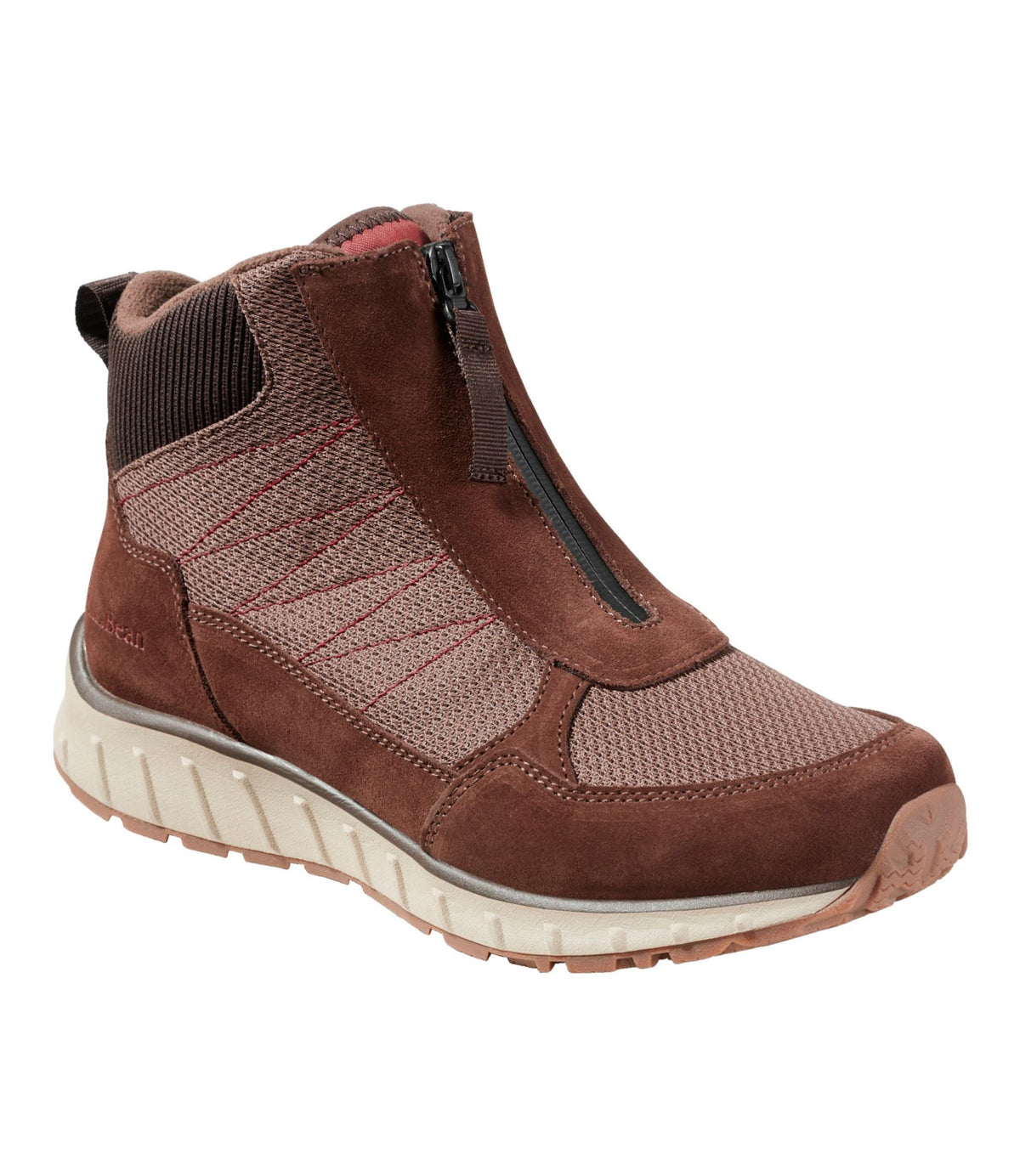 L.L.Bean Men's Snow Sneaker 5 Insulated Boots, Zip-Front Dark Earth/Cocoa