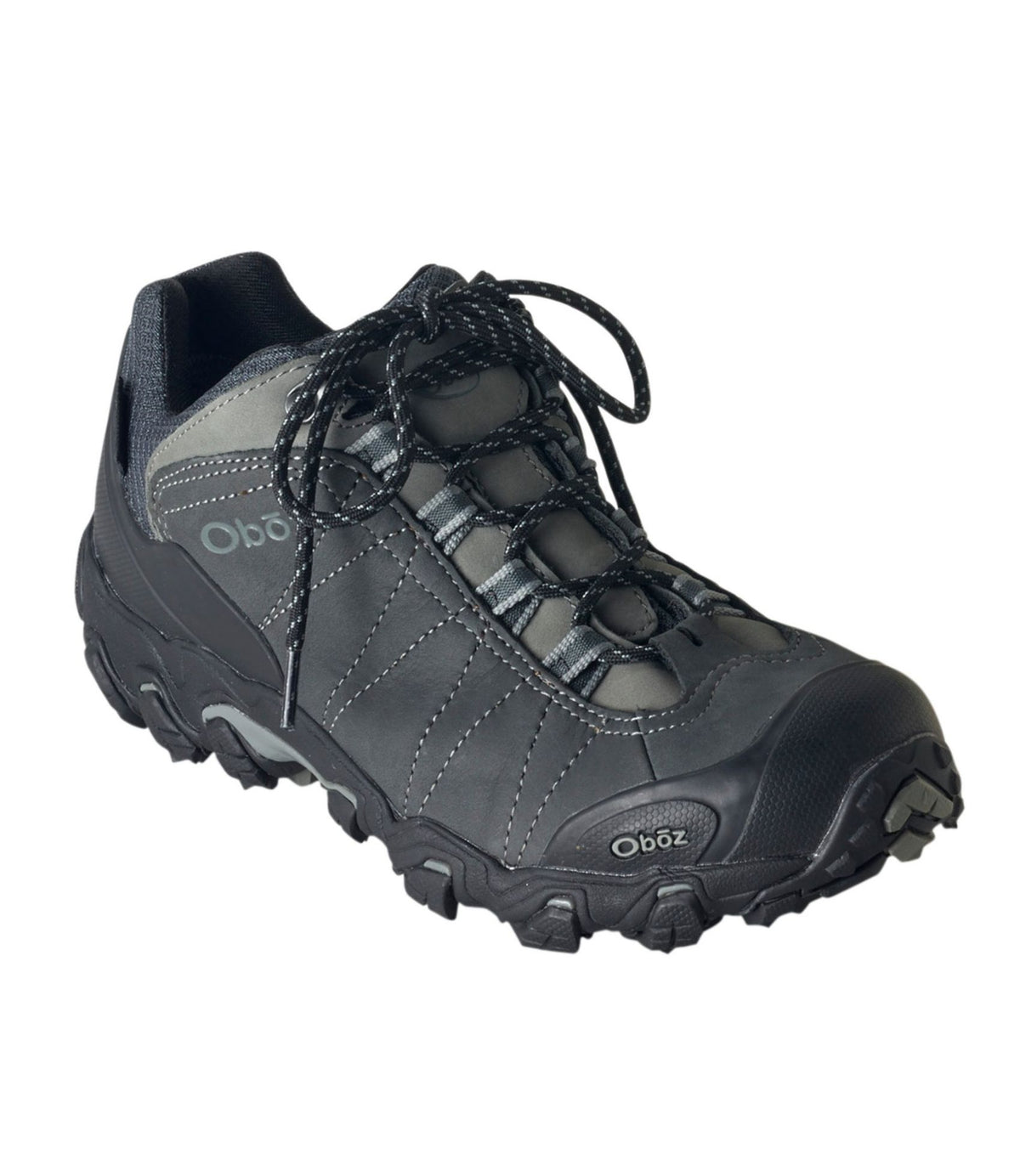 L.L.Bean Men's Oboz Bridger Low B-Dry Hiking Shoes Dark Shadow