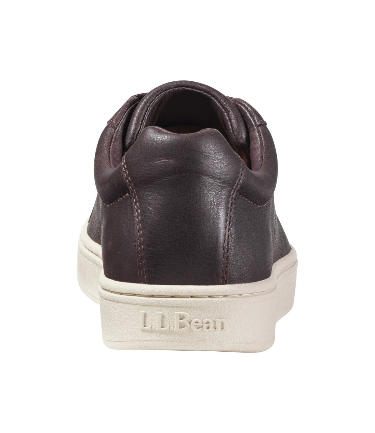 L.L.Bean Men's Eco Bay Sneakers, Leather Dark Brown
