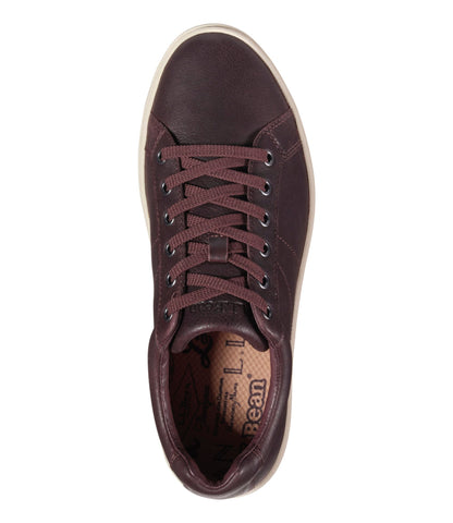 L.L.Bean Men's Eco Bay Sneakers, Leather Dark Brown