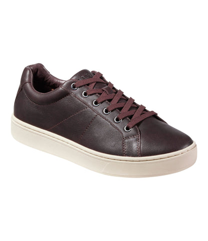 L.L.Bean Men's Eco Bay Sneakers, Leather Dark Brown