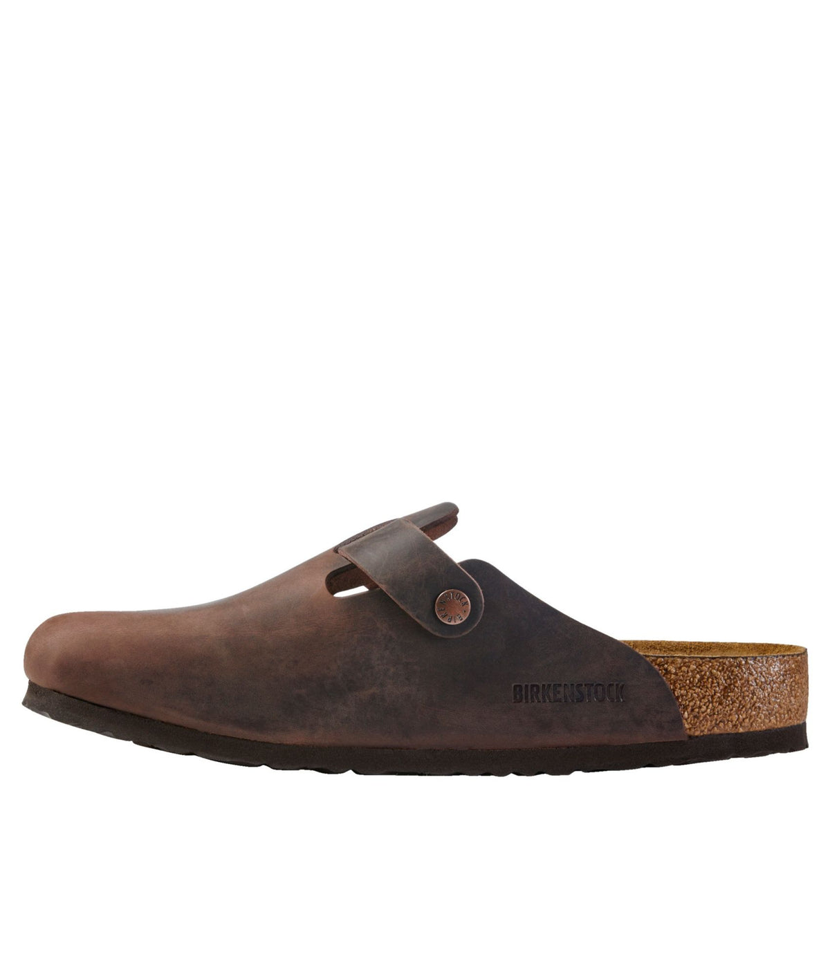 L.L.Bean Men's Birkenstock Soft Footbed Boston Clogs, Leather Habana