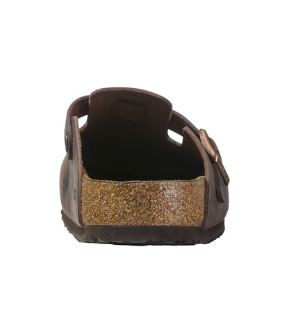 L.L.Bean Men's Birkenstock Soft Footbed Boston Clogs, Leather Habana