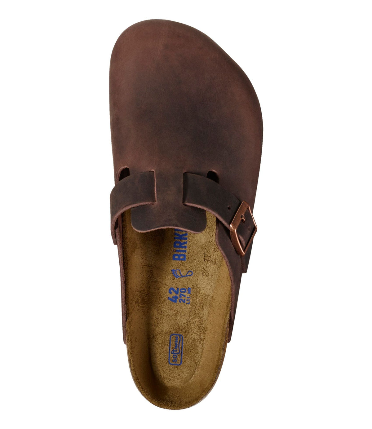 L.L.Bean Men's Birkenstock Soft Footbed Boston Clogs, Leather Habana