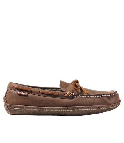 L.L.Bean Men's Handsewn Slippers, Flannel-Lined Acorn