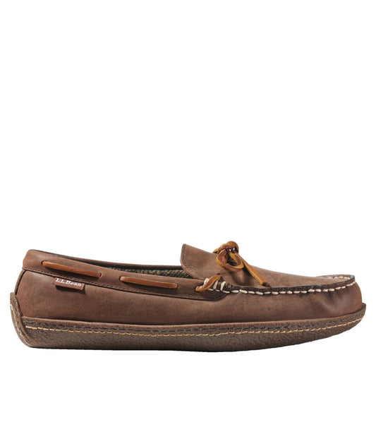 L.L.Bean Men's Handsewn Slippers, Flannel-Lined Acorn