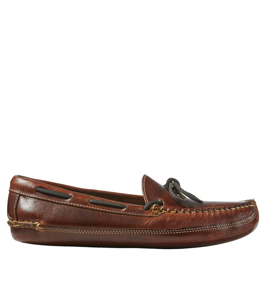 L.L.Bean Men's Leather Double-Sole Slippers, Leather-Lined Brown