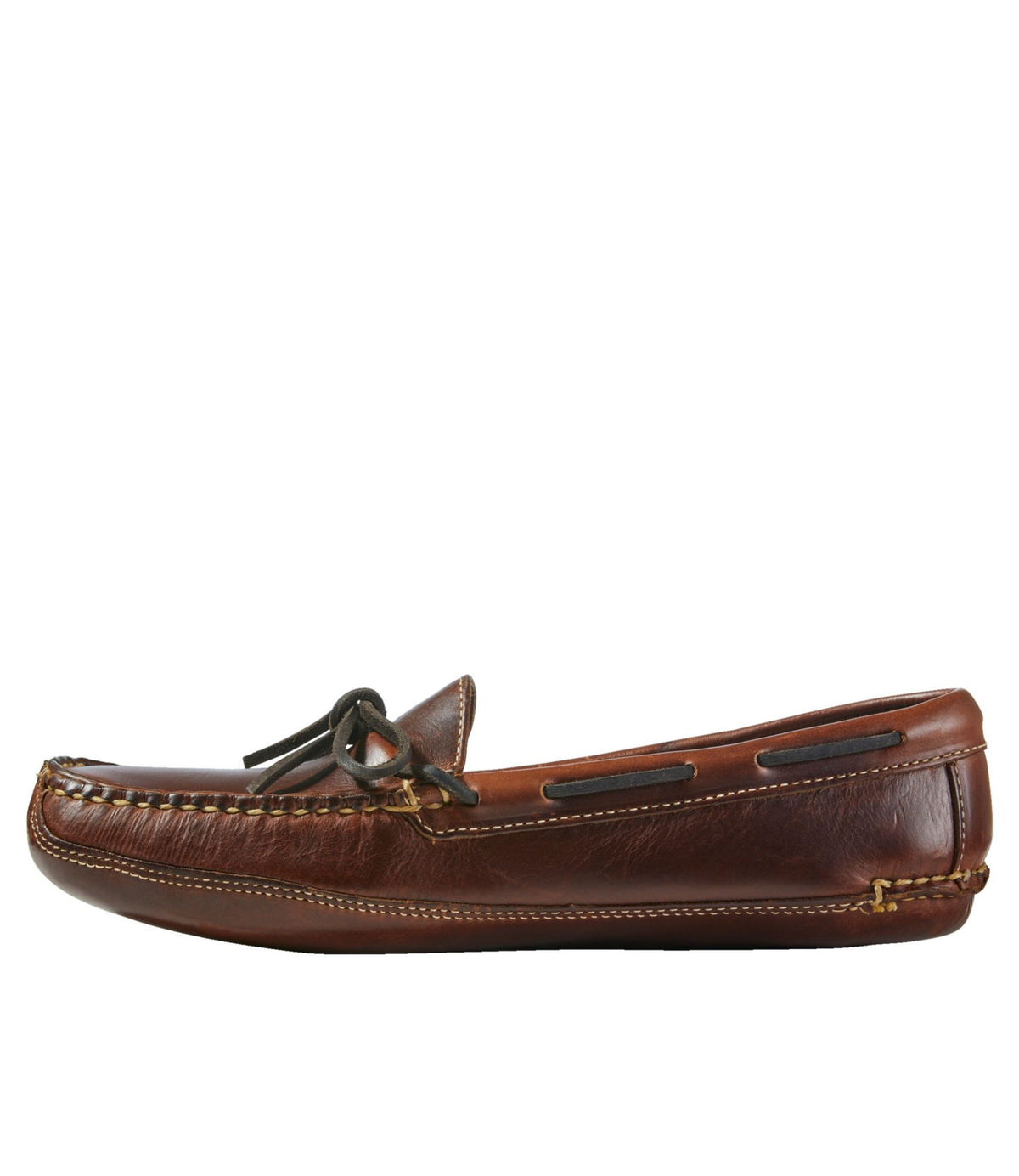 L.L.Bean Men's Leather Double-Sole Slippers, Leather-Lined Brown