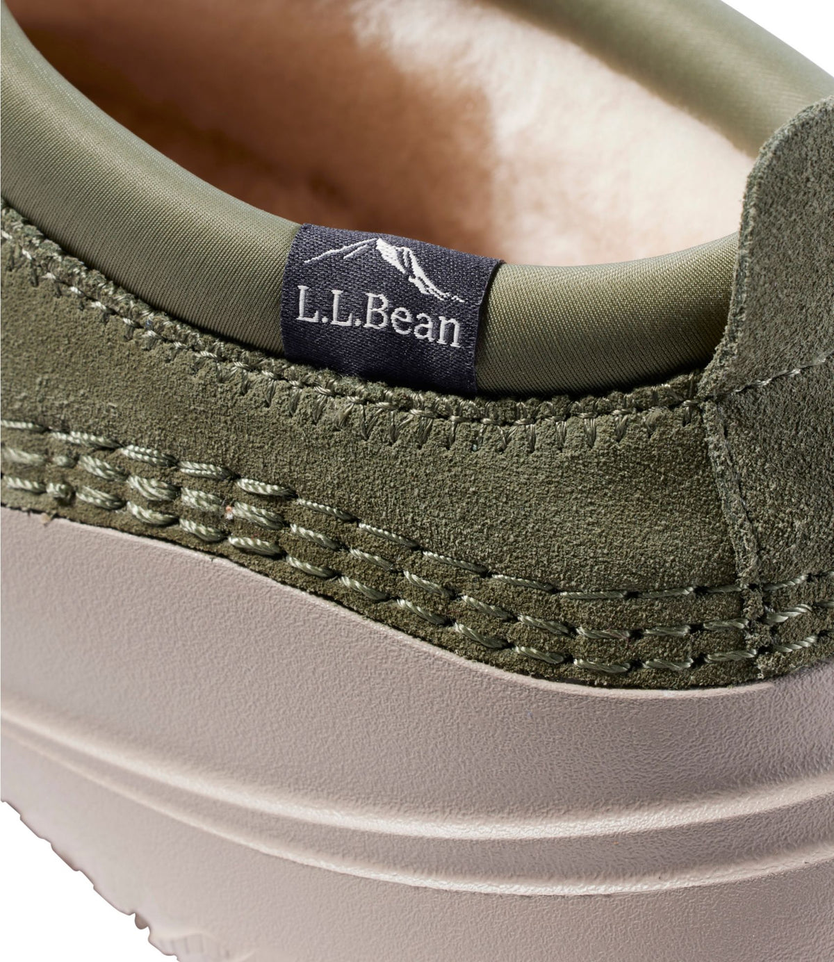 L.L.Bean Men's Wicked Good Max Slippers Olive Gray/River Rock