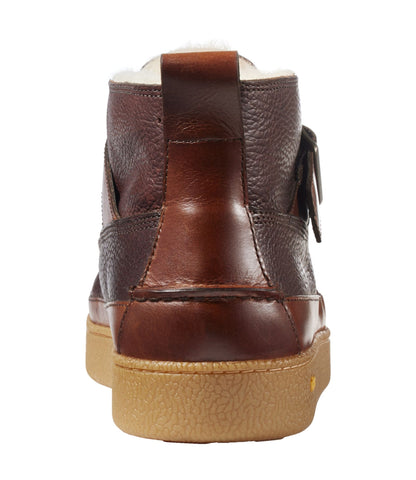 L.L.Bean Men's Lodge Moc Vibram® Buckle Boots, Shearling Mahogany