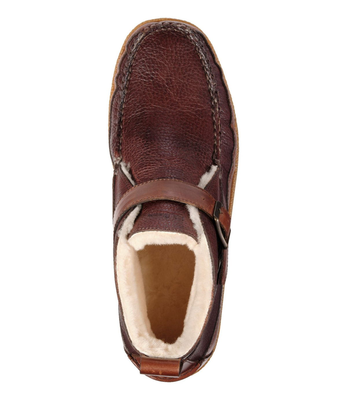 L.L.Bean Men's Lodge Moc Vibram® Buckle Boots, Shearling Mahogany