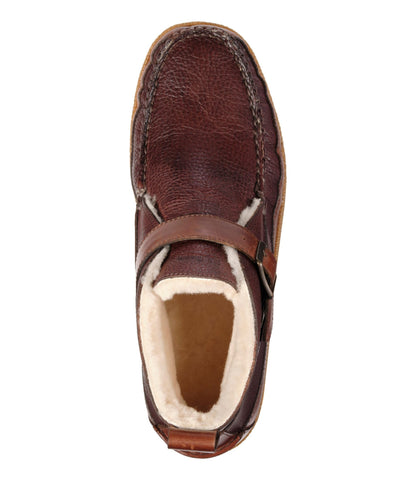 L.L.Bean Men's Lodge Moc Vibram® Buckle Boots, Shearling Mahogany