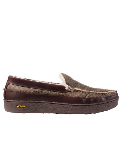 L.L.Bean Men's Lodge Moc Vibram® Slippers, Shearling Deepest Brown