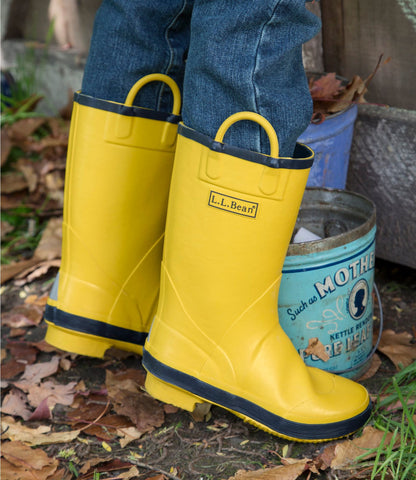 L.L.Bean Kids' Puddle Stompers Rain Boots Bright Yellow