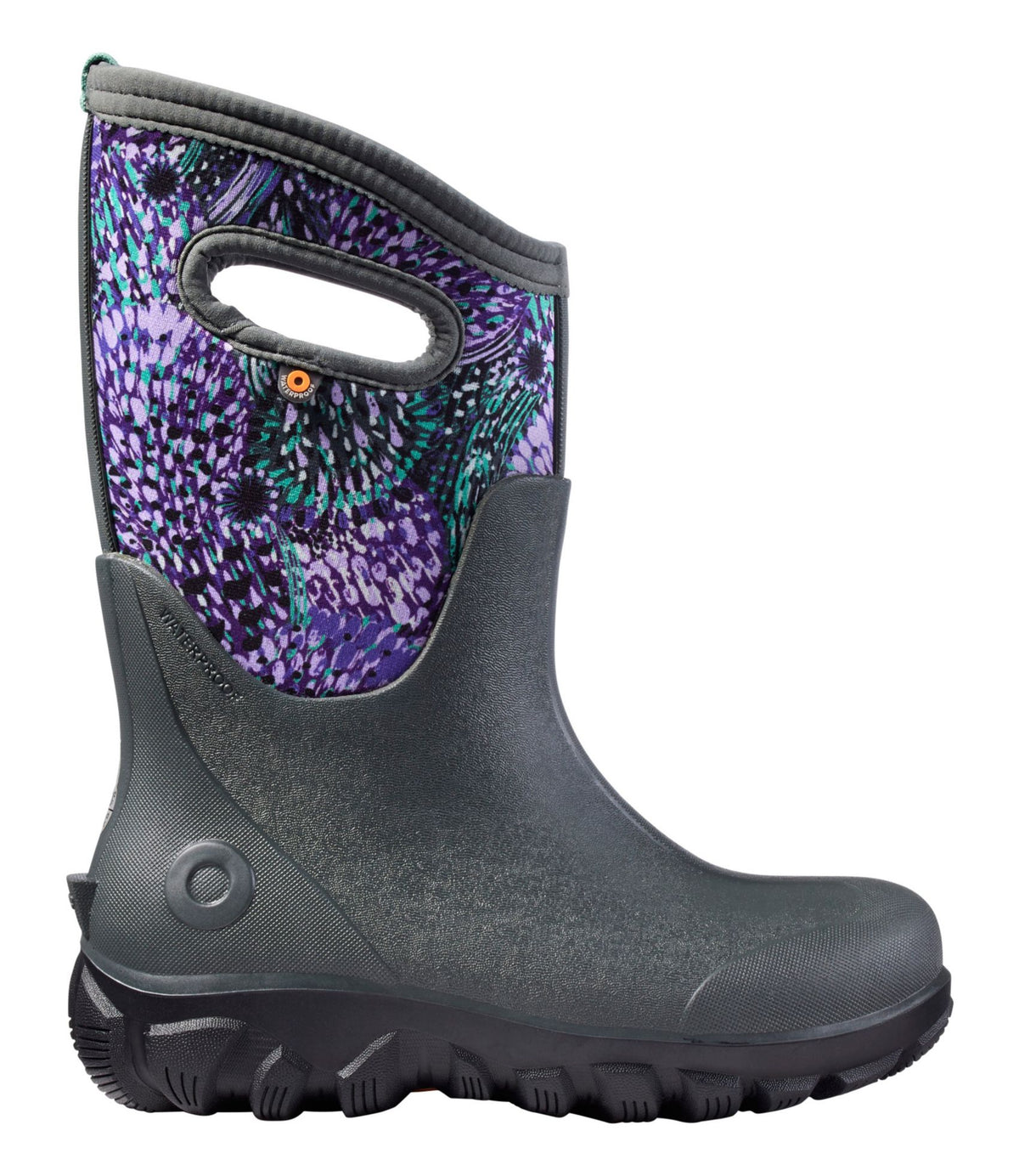 L.L.Bean Kids' Bogs Classic Boots, Dandelion Dandelion Dark Gray Multi