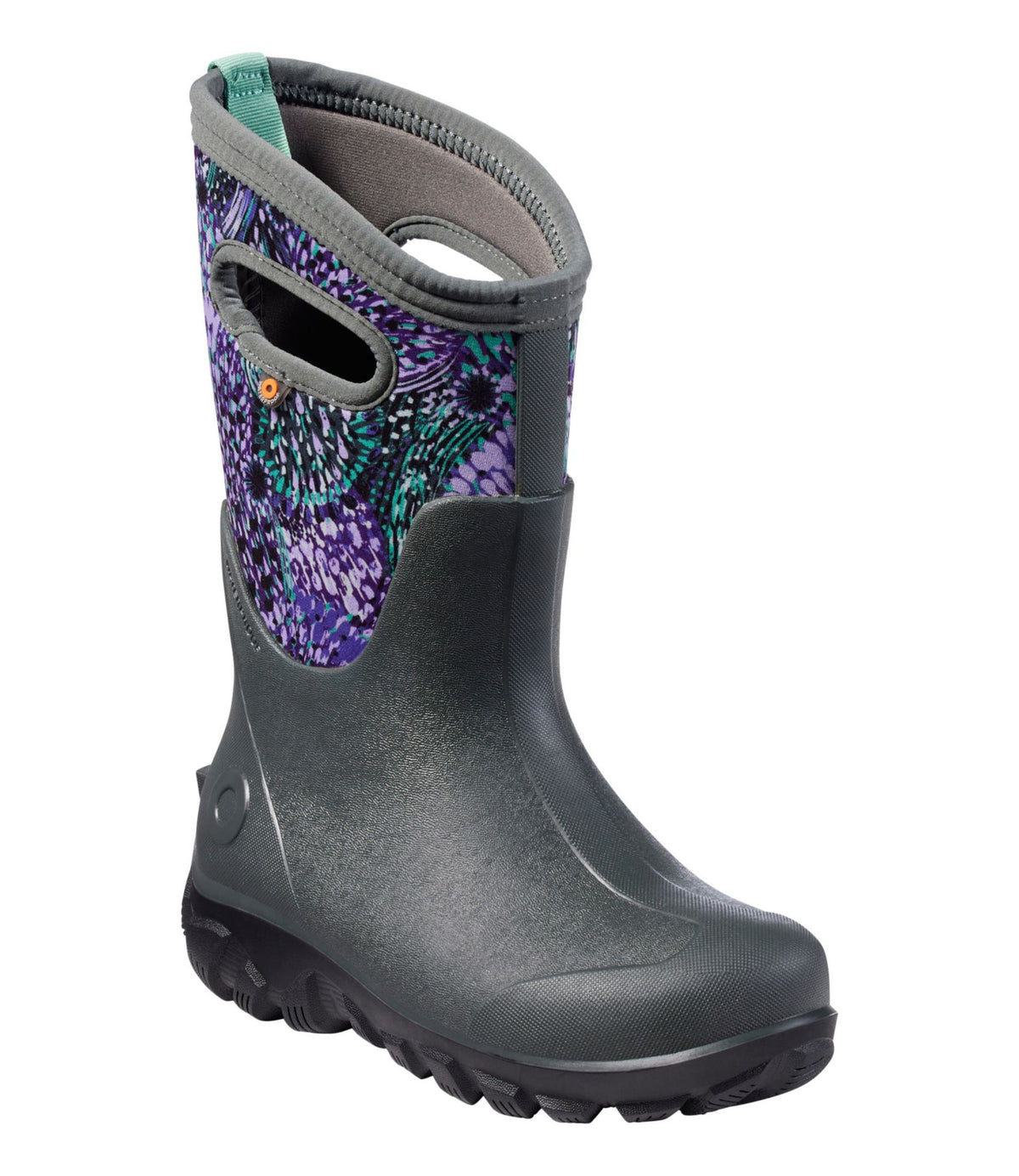 L.L.Bean Kids' Bogs Classic Boots, Dandelion Dandelion Dark Gray Multi