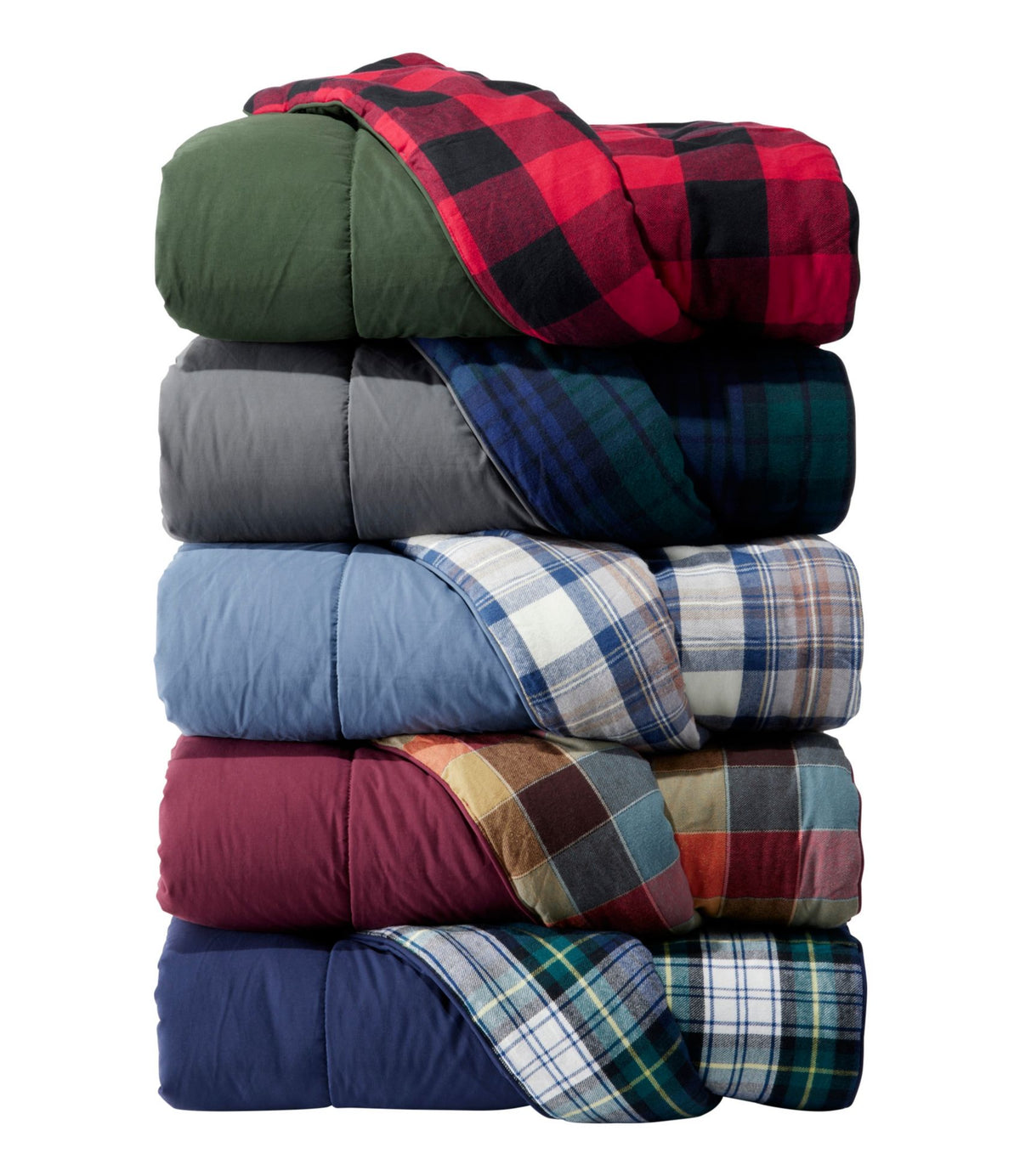 L.L.Bean L.L.Bean Flannel Camp Blanket Burgundy/Sea Pine Apple Cinnamon