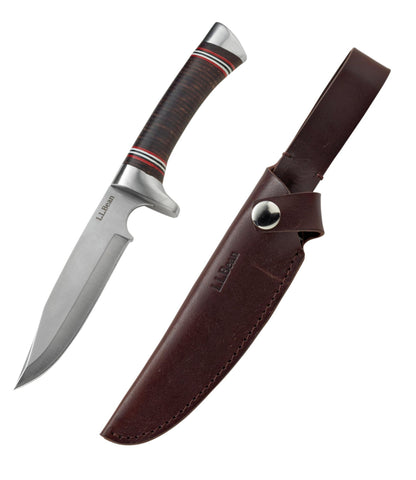 L.L.Bean L.L.Bean Stacked Leather Hunting Knife Brown