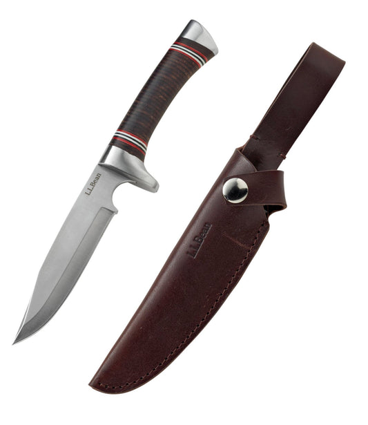 L.L.Bean L.L.Bean Stacked Leather Hunting Knife Brown
