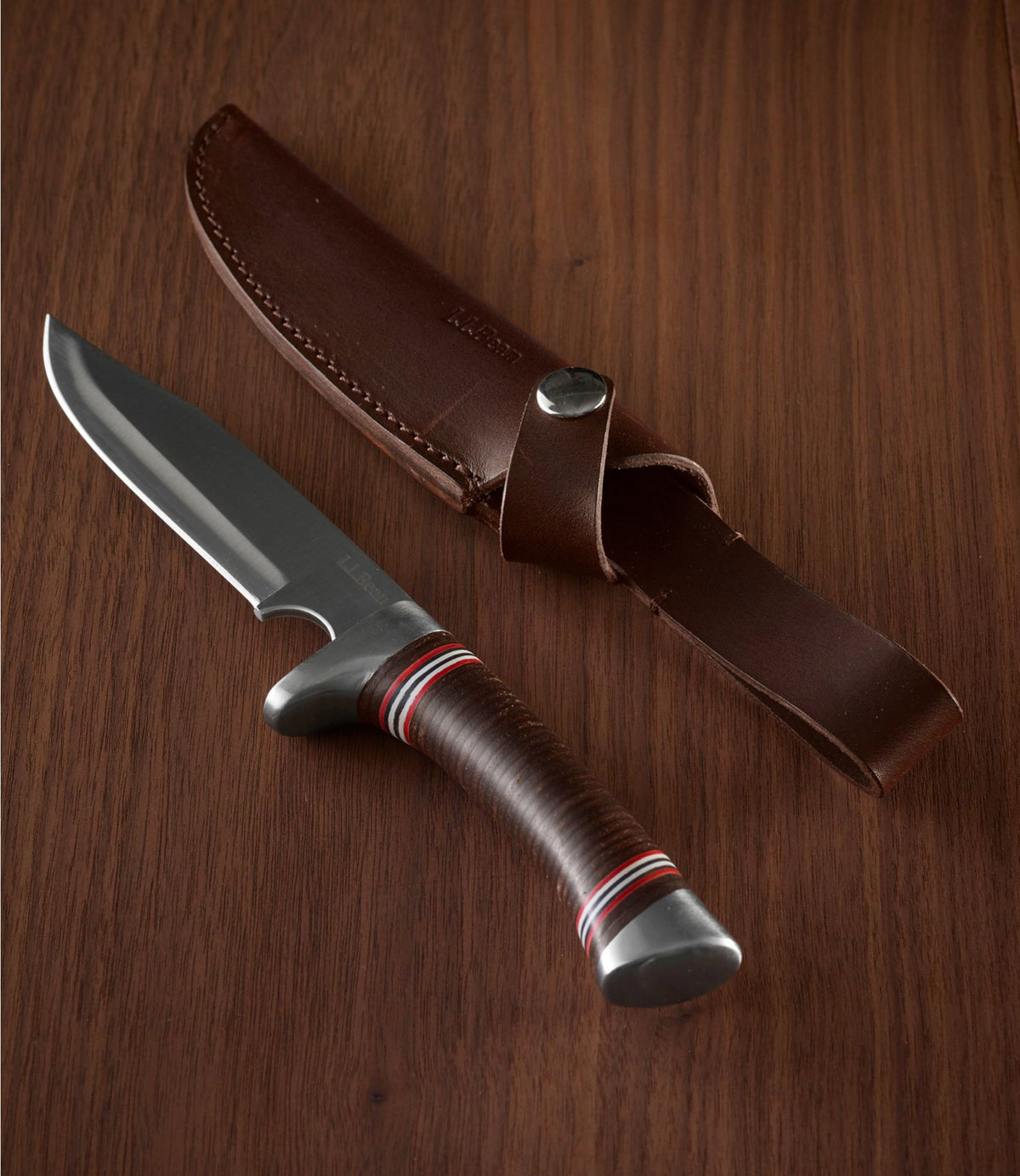 L.L.Bean L.L.Bean Stacked Leather Hunting Knife Brown