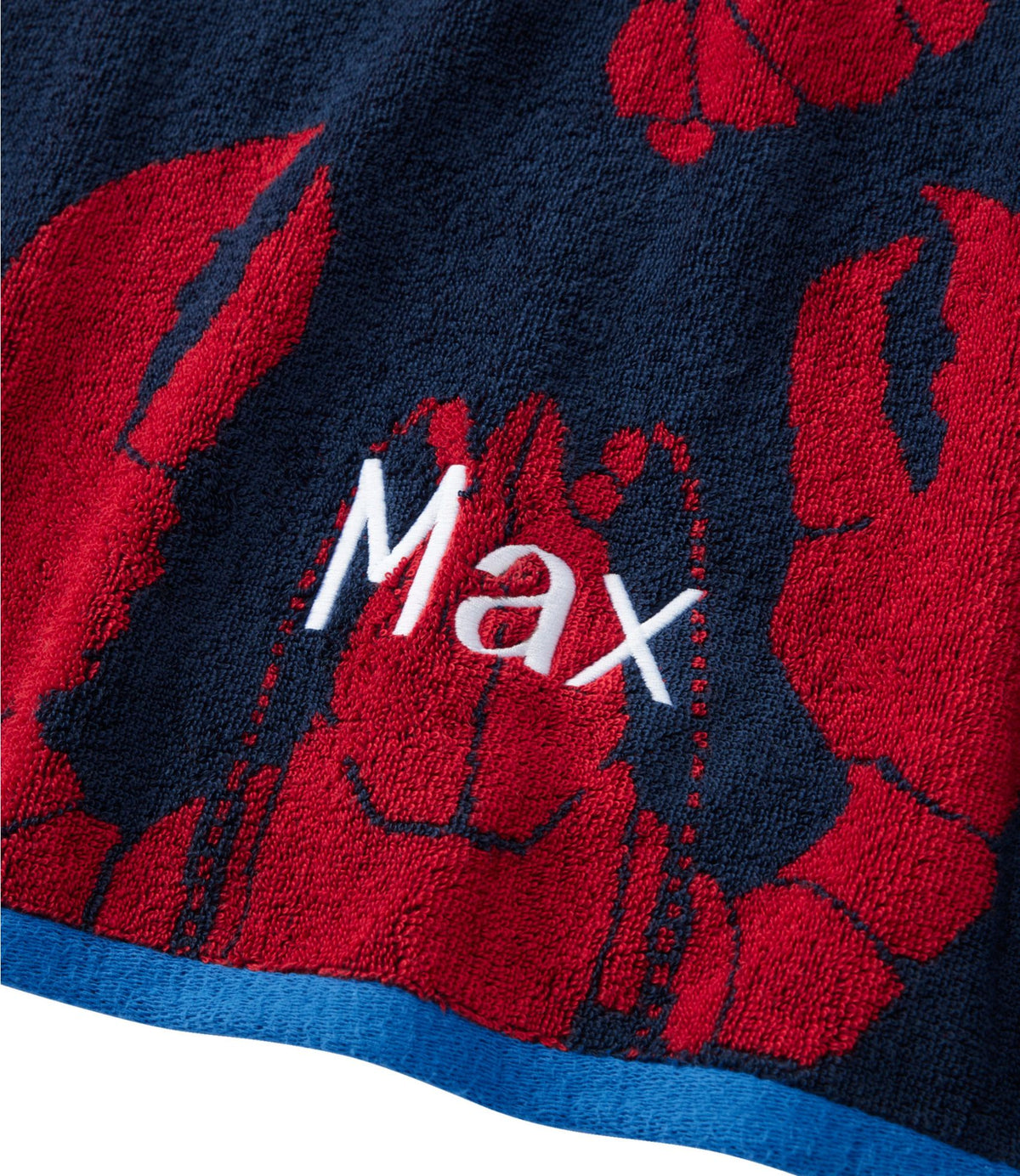 L.L.Bean Seaside Beach Towel, Lobsters Bright Navy