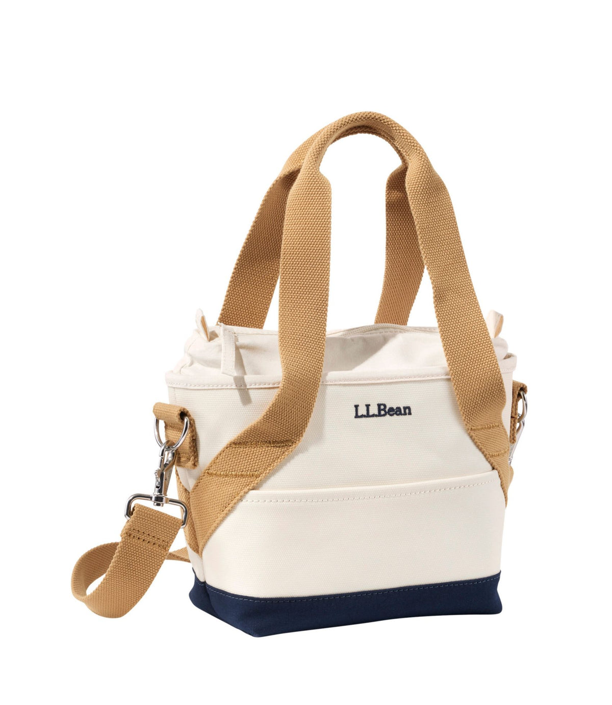L.L.Bean Nor'easter Insulated Tote, Small Classic Navy/Cream/Canyon Khaki