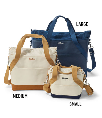 L.L.Bean Nor'easter Insulated Tote, Small Classic Navy/Cream/Canyon Khaki
