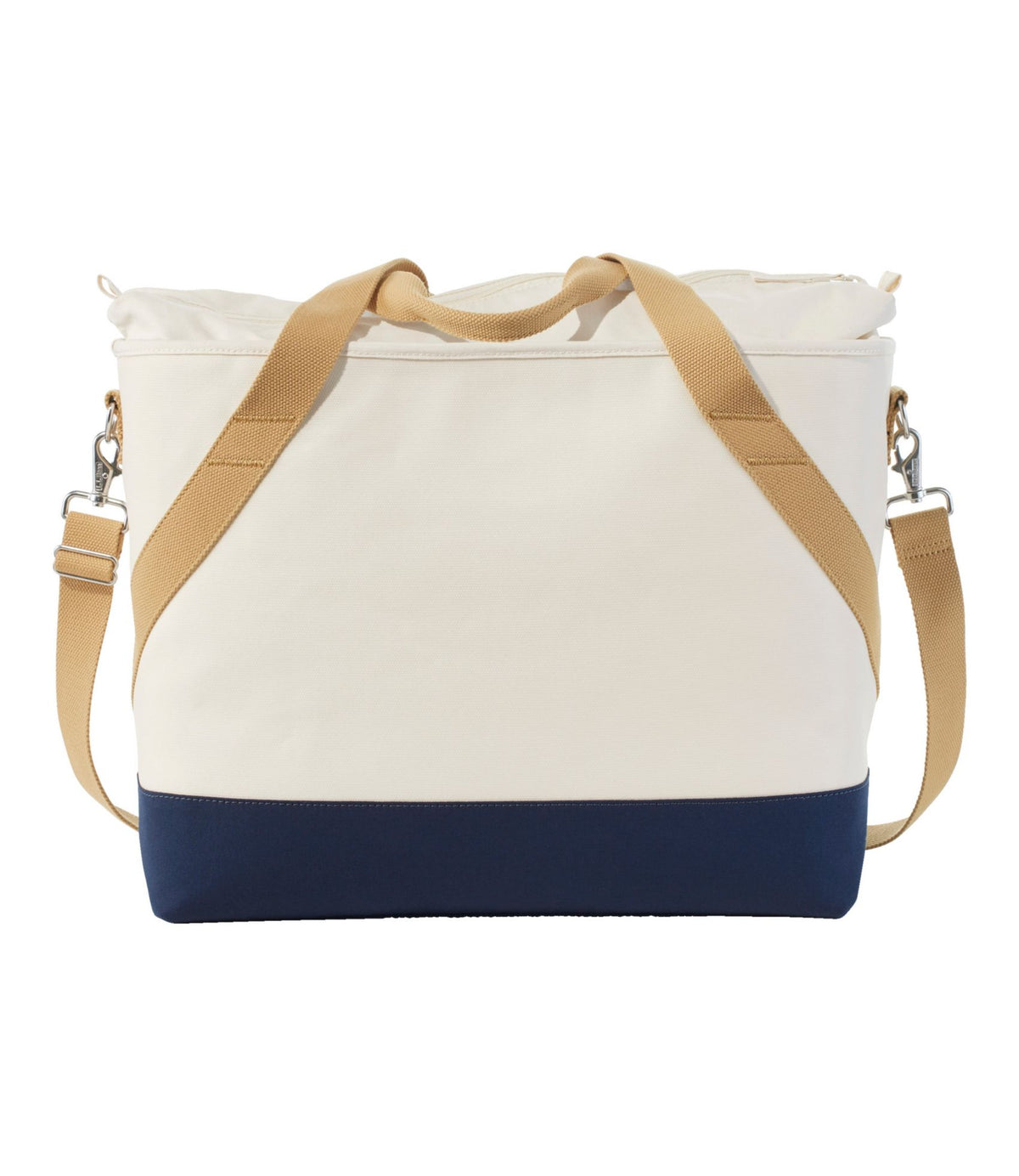 L.L.Bean Nor'easter Insulated Tote, Large Classic Navy/Cream/Canyon Khaki