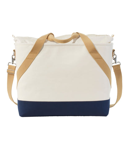 L.L.Bean Nor'easter Insulated Tote, Large Classic Navy/Cream/Canyon Khaki