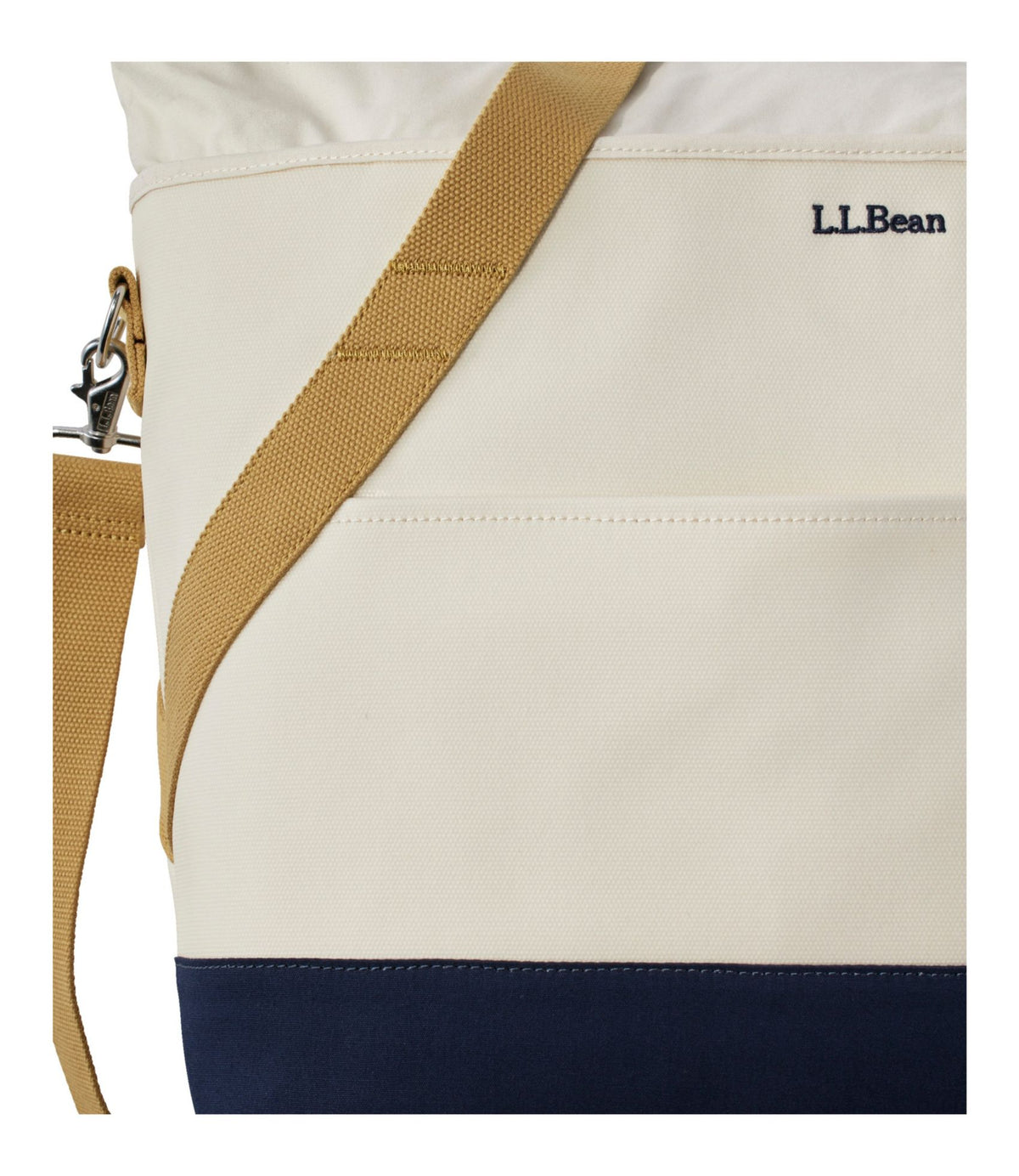 L.L.Bean Nor'easter Insulated Tote, Large Classic Navy/Cream/Canyon Khaki