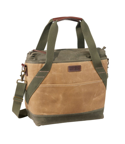 L.L.Bean Insulated Waxed-Canvas Tote, Medium Khaki