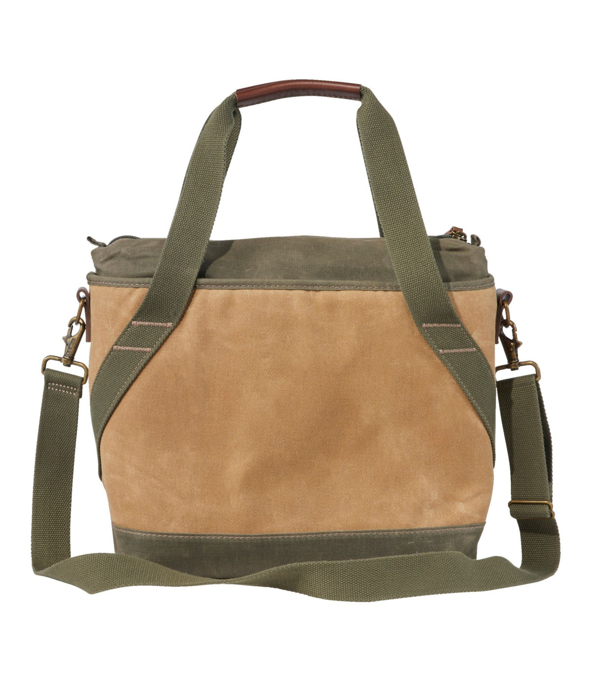 L.L.Bean Insulated Waxed-Canvas Tote, Medium Khaki