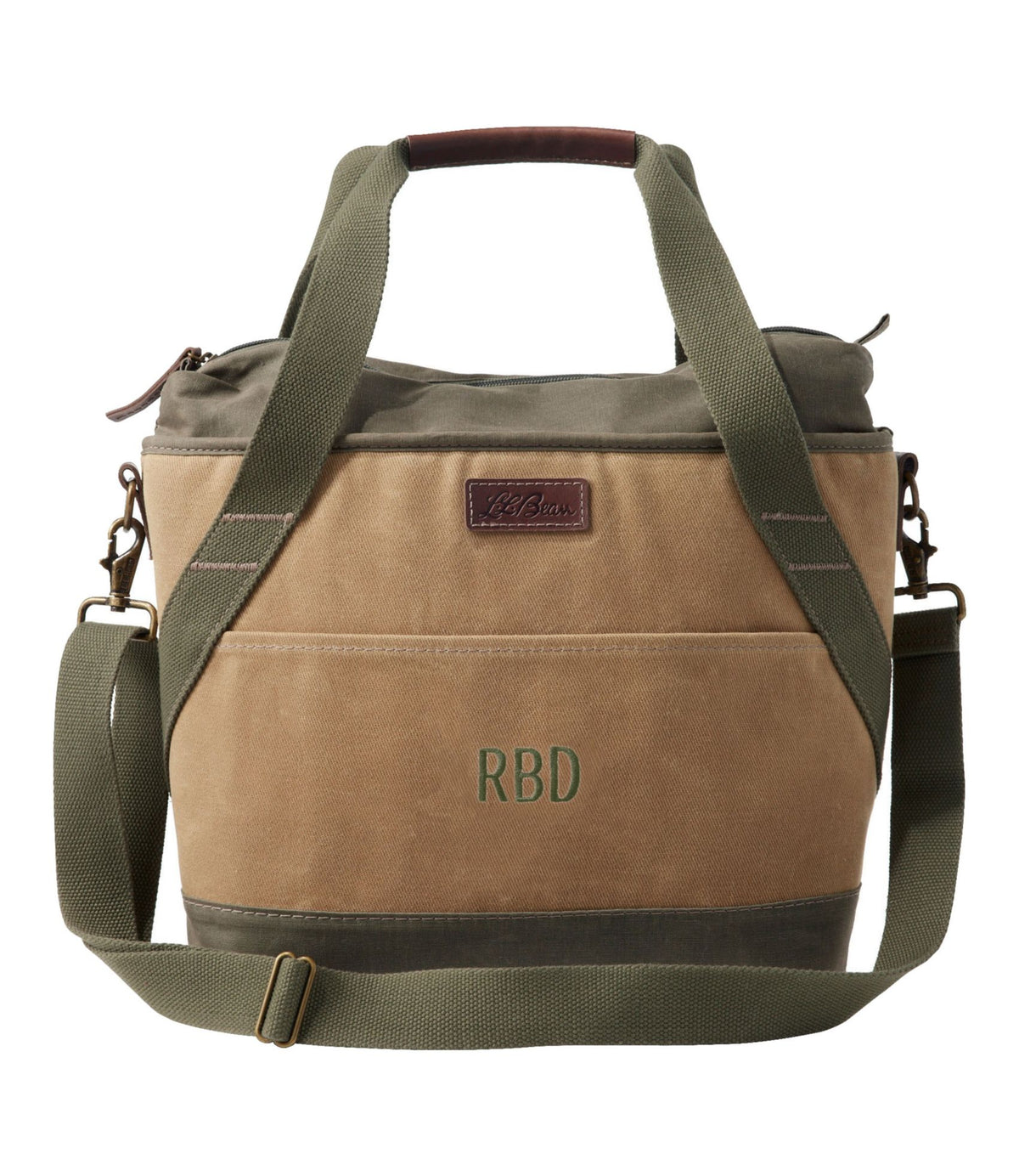 L.L.Bean Insulated Waxed-Canvas Tote, Medium Khaki