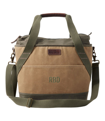 L.L.Bean Insulated Waxed-Canvas Tote, Medium Khaki