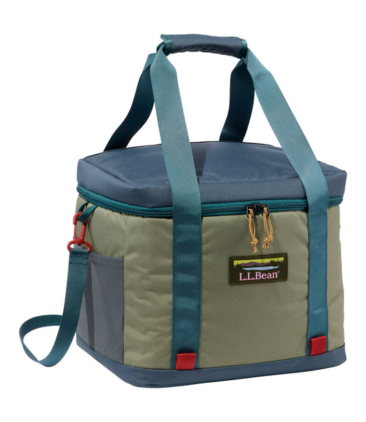 L.L.Bean L.L.Bean Softpack Adventure Cooler, 25 Liter Olive Gray/Shade Teal