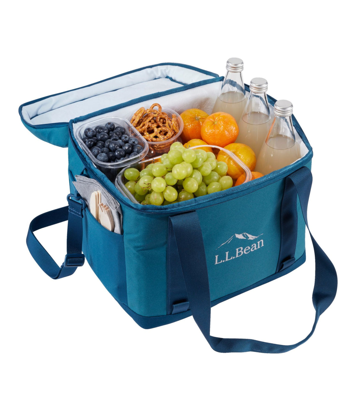 L.L.Bean L.L.Bean Softpack Adventure Cooler, 25 Liter Olive Gray/Shade Teal