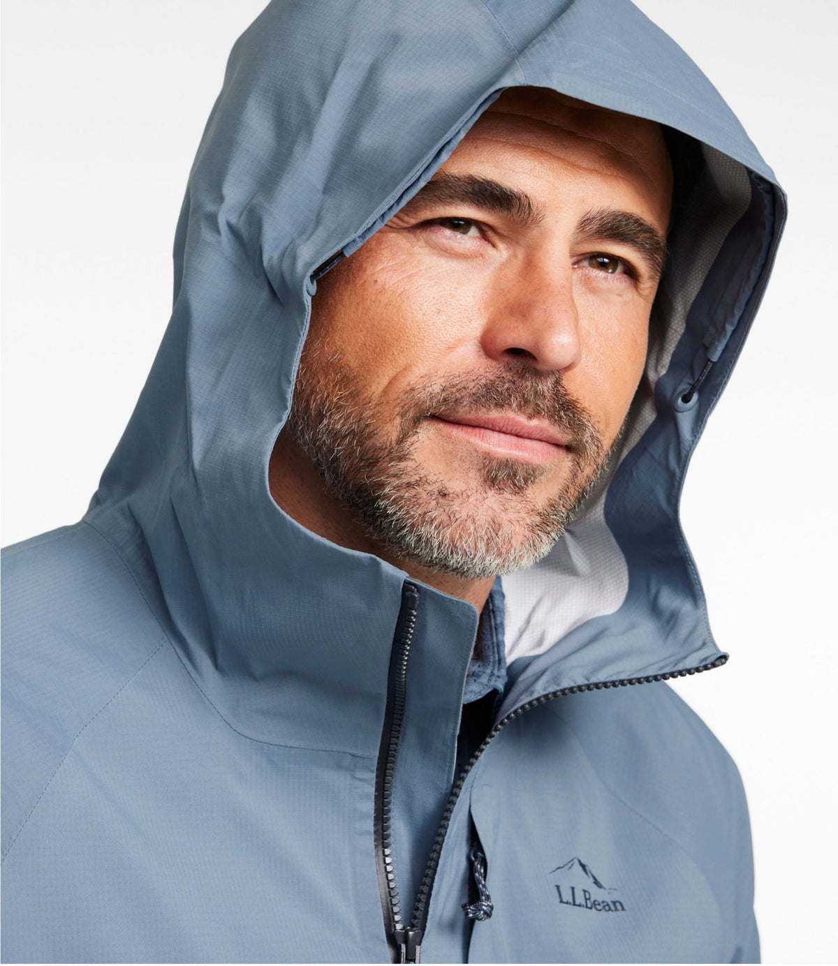 L.L.Bean Men's Angler Rain Jacket Muted Blue