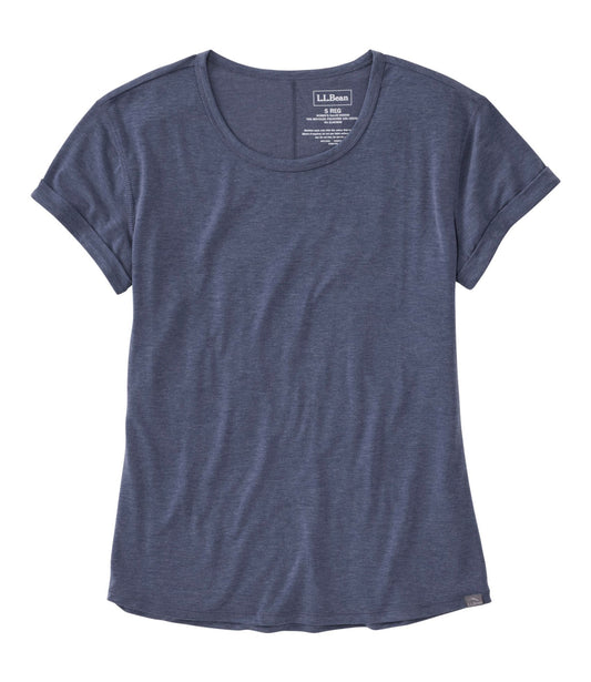 L.L.Bean Women's Everyday SunSmart® Lifestyle Tee, Short-Sleeve Nautical Navy