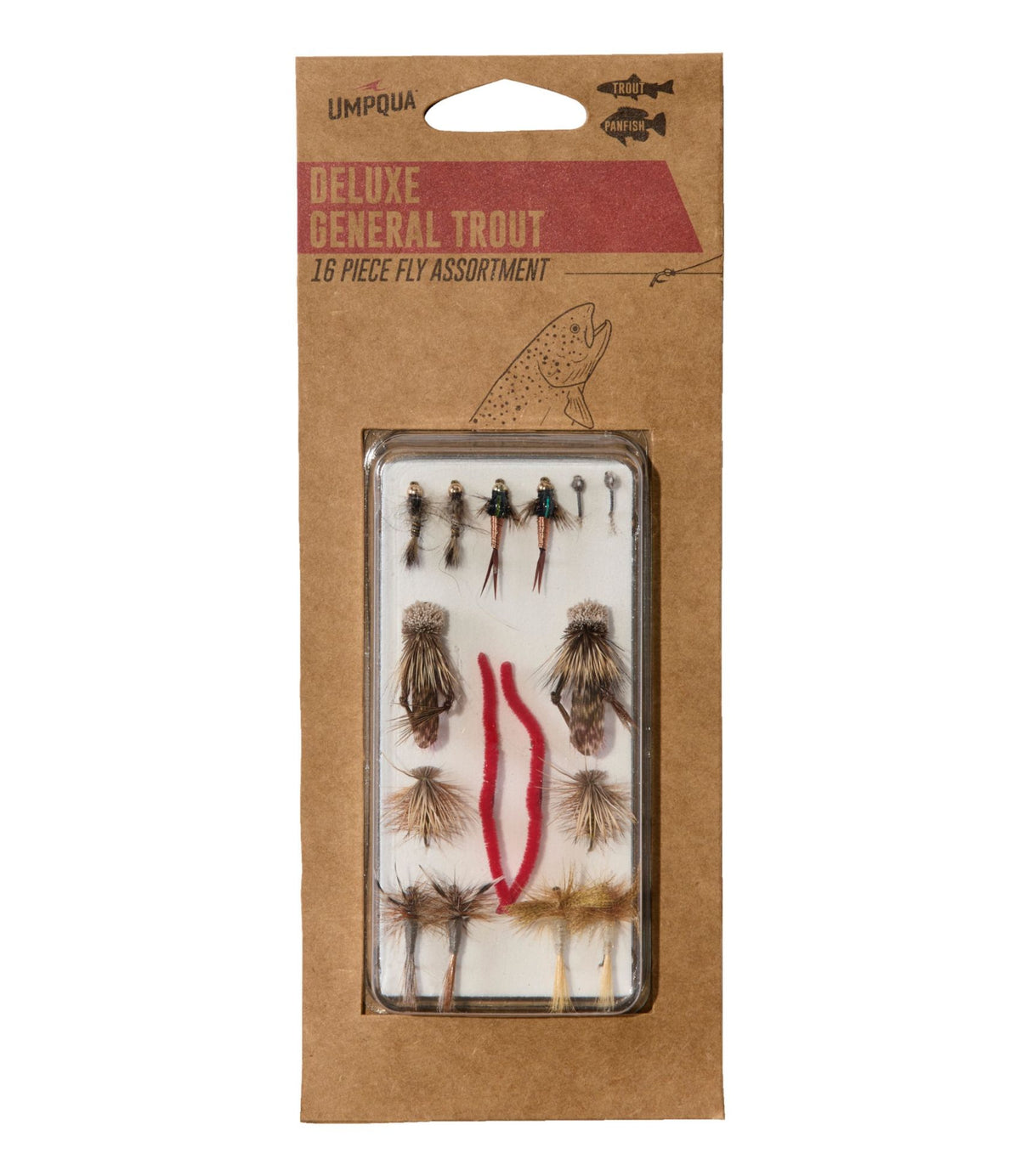 L.L.Bean Umpqua Deluxe General Trout Fly Assortment, 16 flies