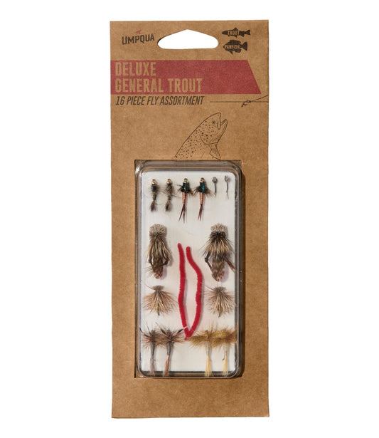 L.L.Bean Umpqua Deluxe General Trout Fly Assortment, 16 flies