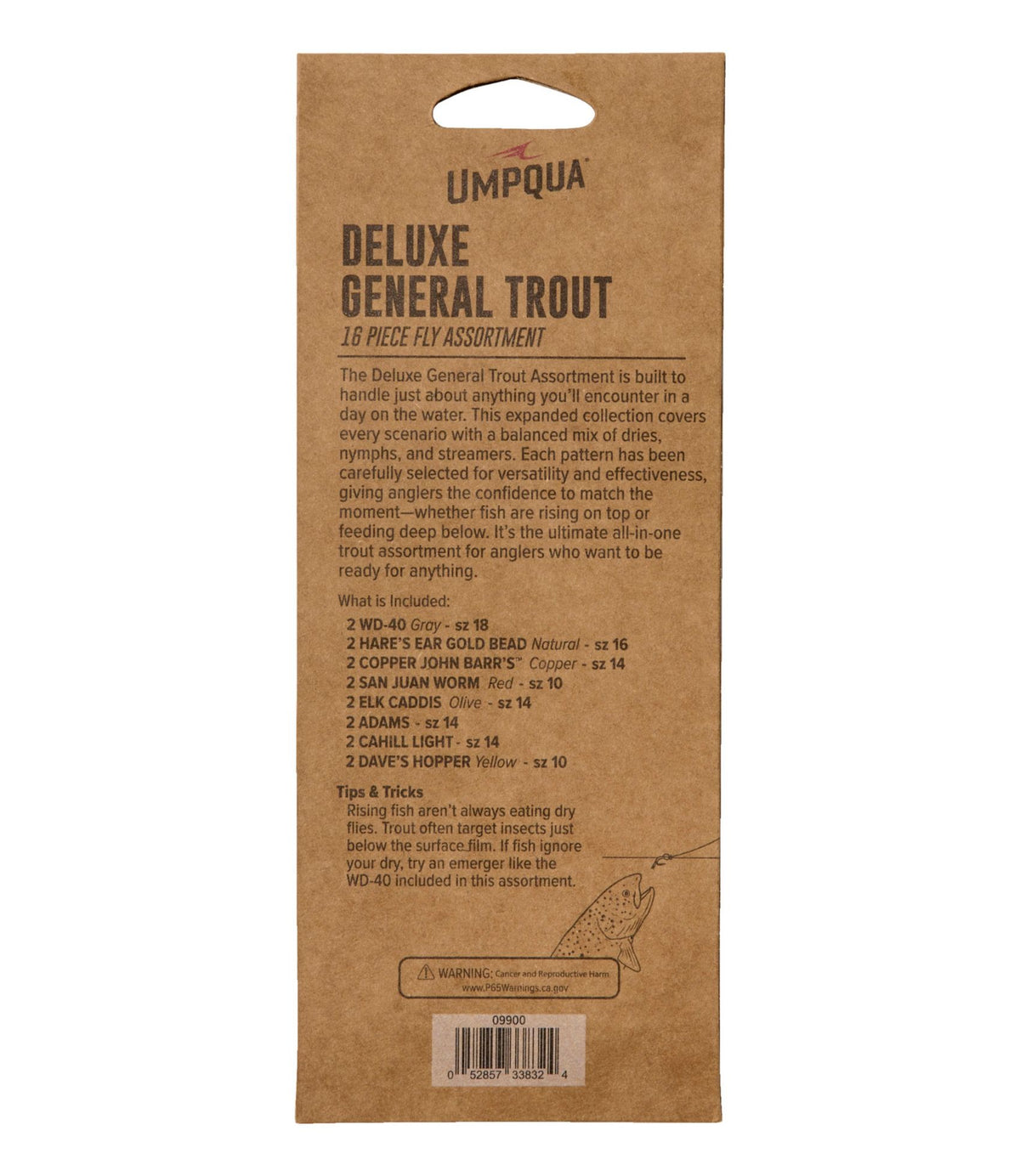 L.L.Bean Umpqua Deluxe General Trout Fly Assortment, 16 flies