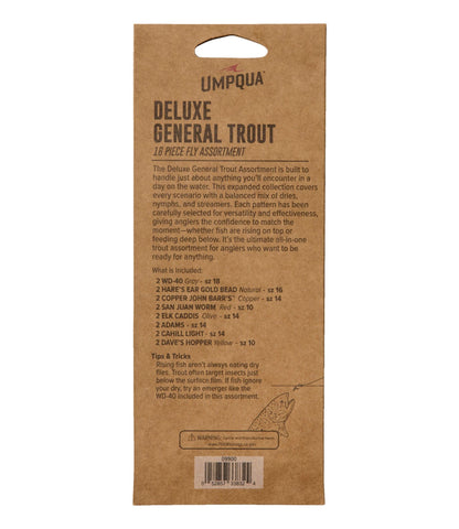 L.L.Bean Umpqua Deluxe General Trout Fly Assortment, 16 flies